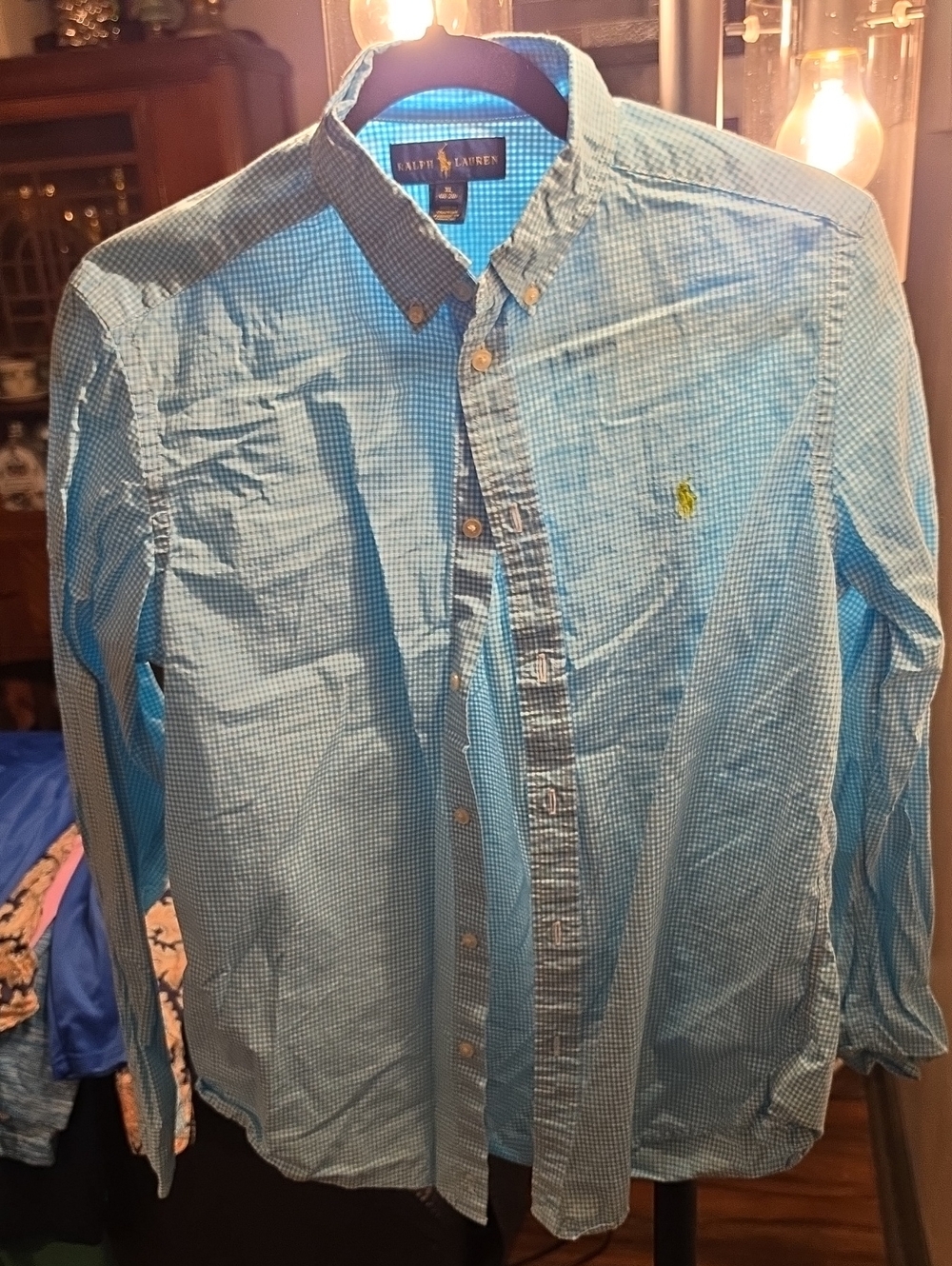 Polo by Ralph Lauren Light Blue Gingham Button-Down Shirt